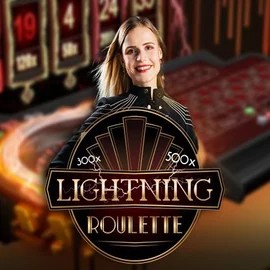 Lightning Roulette online game logo by Evolution on rivoscasino.com