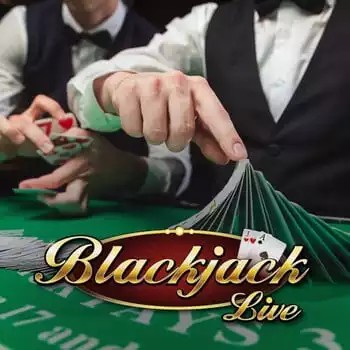 Live Blackjack slot visual from Evolution available on rivoscasino.com