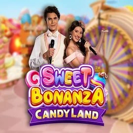 Sweet Bonanza Candy Land Live online game logo by Pragmatic Play on rivoscasino.com